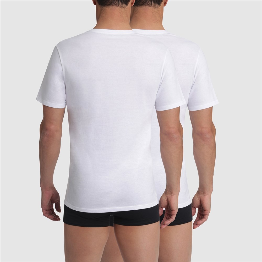 Pánské triko CHAMPION T-SHIRT CREW NECK 2 kusy, bílé