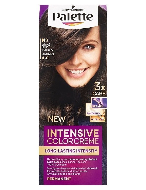 SCHWARZKOPF Palette N3 (4-0) Intensive Color Creme - barva na vlasy - Středně hnědá