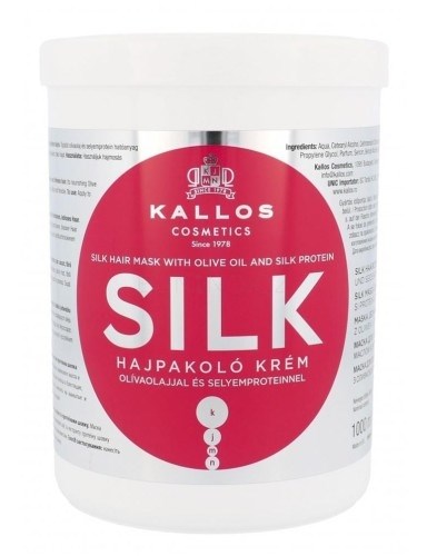 KALLOS KJMN Silk Hair Mask 1000ml - hydratačně regenerační maska na zničené vlasy
