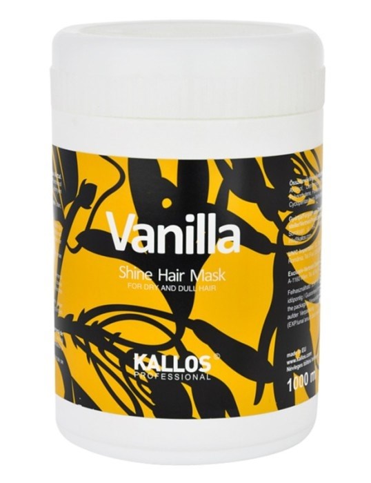 KALLOS Vanilla Shine Hair Mask 1000ml - maska pro suché pro matné vlasy