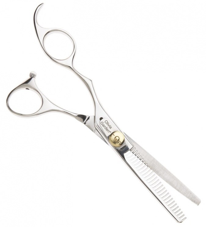 OLIVIA GARDEN Pro Profesionální efilační kadeřnické nůžky pro leváky  6,35´ Left