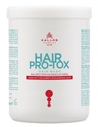 KALLOS KJMN Hair Pro-Tox Mask 1000ml - vlasová maska s keratinem a kyselinou hyaluronovou