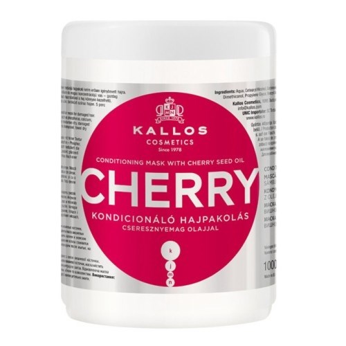 KALLOS KJMN Cherry Hair Mask 1000ml - třešňová hydratační maska na suché vlasy