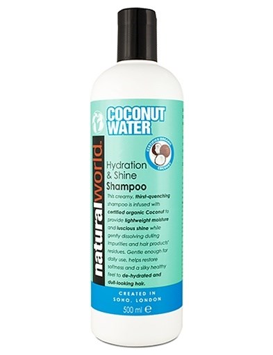 NATURAL WORLD COCONUT WATER Shampoo 500ml - kokosový šampon pro lesk vlasů