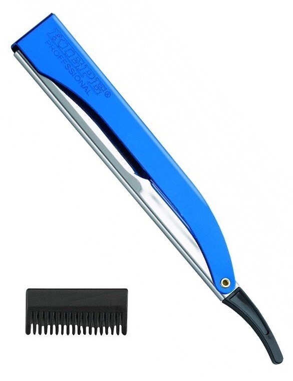 KIEPE Professional Pro Cut BLUE kadeřnická břitva s efilačním nástavcem - modrá