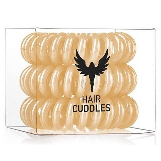 HH SIMONSEN Hair Cuddles Gold 3ks - spirálové gumičky do vlasů - zlaté