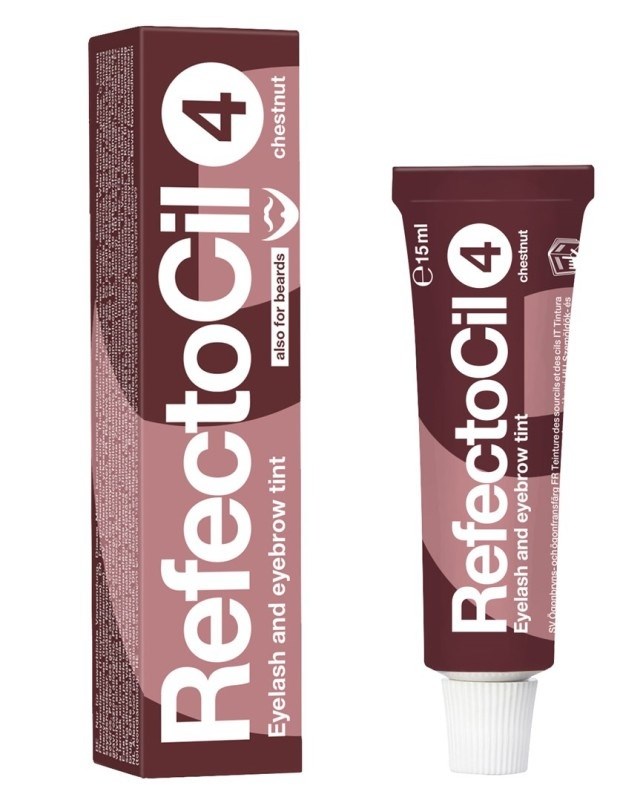 REFECTOCIL č.4 CHESTNUT - Profesionální barva na řasy, obočí a vousy 15ml - Kaštanová