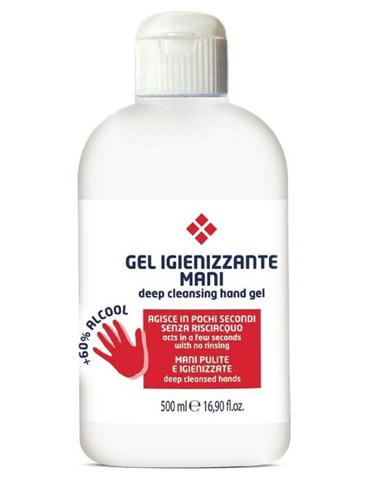 GEL IGIENIZZANTE Hygienický antibakteriální bezoplachový gel na ruce 500ml