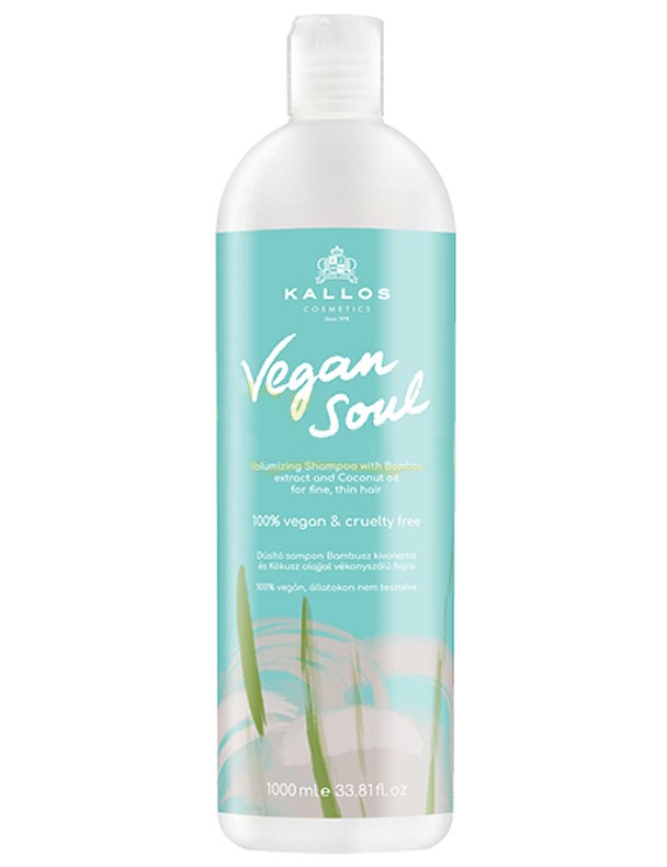 KALLOS Vegan Soul Volumizing Shampoo 1000ml - šampon bez silikonů  pro objem vlasů