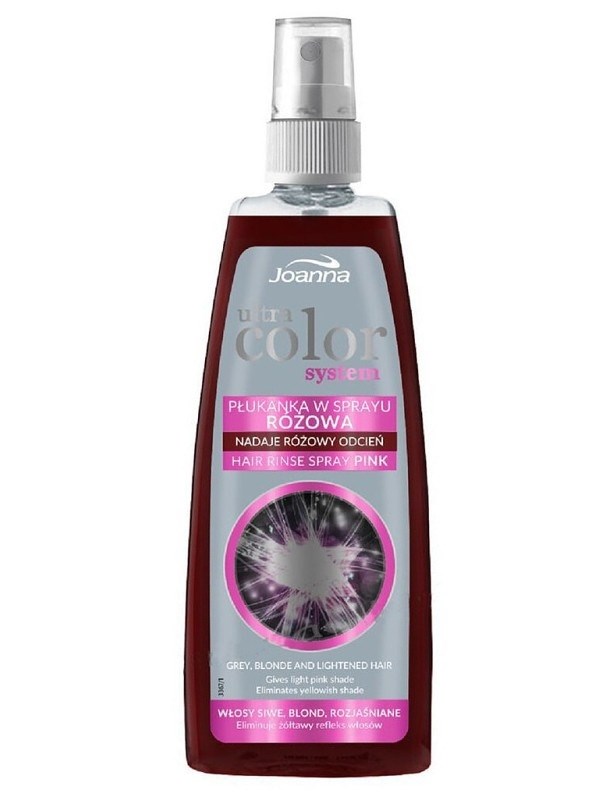 JOANNA Ultra Color PINK Hair Rinse Spray 150ml - tónovací přeliv ve spreji - růžový