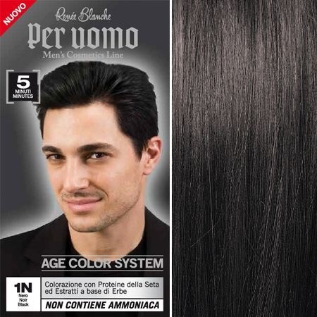 RENEÉ BLANCHE Per Uomo 1N Black - 5ti minutová barva na vlasy pro muže - černá