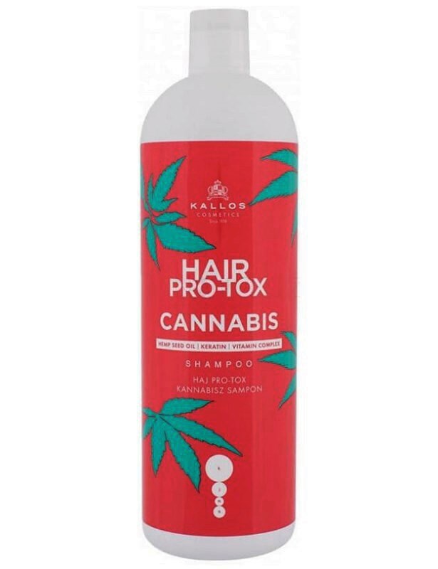 KALLOS Cannabis Pro-Tox Shampoo 1000ml - šampon na poškozené vlasy
