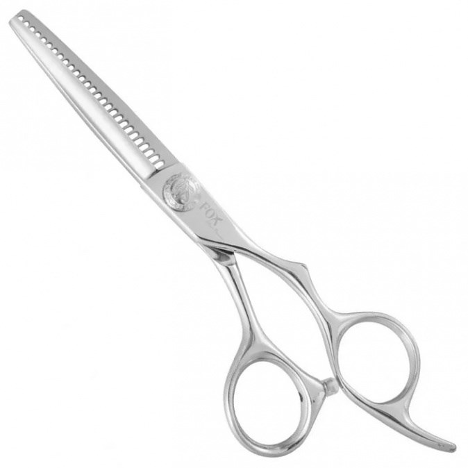 FOX Silver Premium 5,5´ 28 zubů - efilační profi nůžky s kuličkovým ložiskem - stříbrné