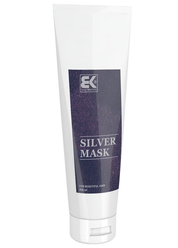 BRAZIL KERATIN Silver Mask 300ml - stříbrná maska pro studené blond a bílé odstíny