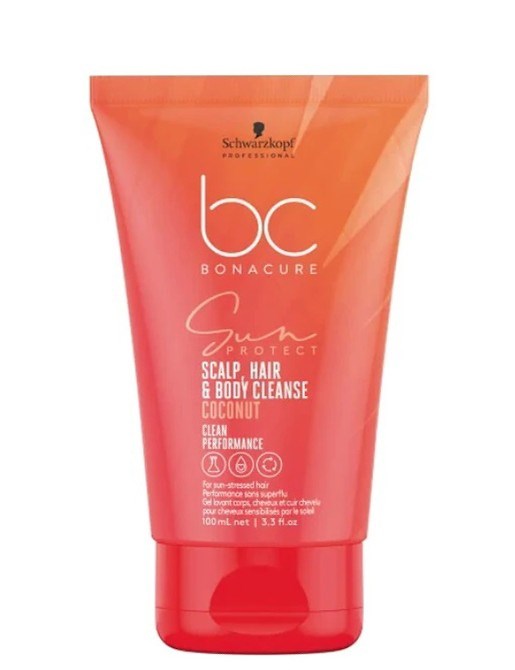 SCHWARZKOPF BC Sun Protect Scalp, Hair And Body Cleanse 100ml - sluneční šampon 3v1