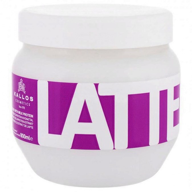 KALLOS Cosmetics Latte Hair Mask 800ml - maska na vlasy poškozené a po trvalé ondulaci