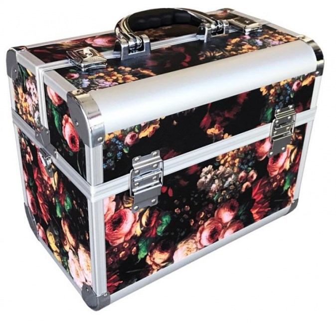 ALU kufr Rose Profesionální kadeřnický kufr ve stylovém designu Black Rose