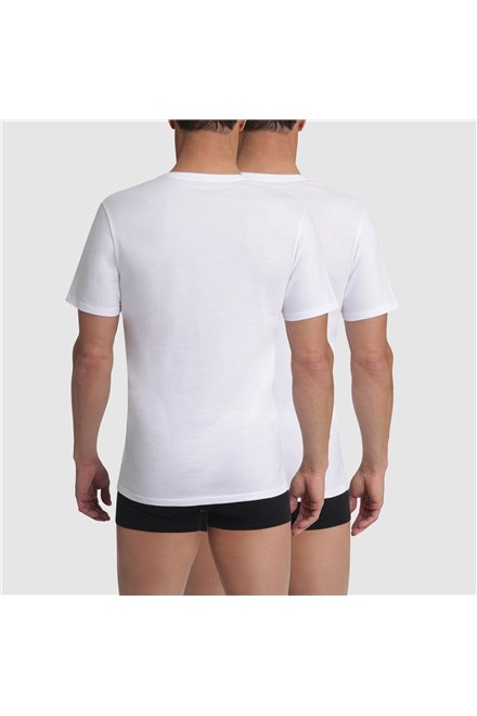 Pánské triko CHAMPION T-SHIRT  V-NECK 2 kusy, bílé