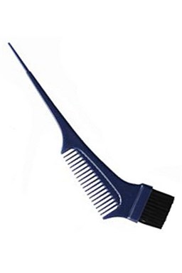 DUKO Pomůcky Štětec na barvení vlasů s hřebínkem - modrý 19cm
