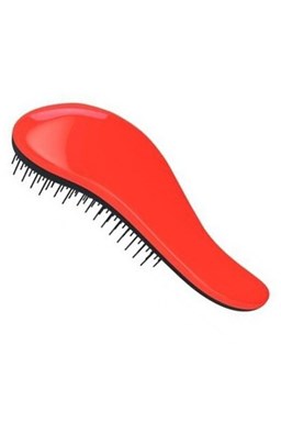 DTANGLER Profesionální kartáč na rozčesávání vlasů s rukojetí - černo červený