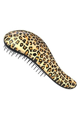 DTANGLER Rozčesávací kartáč na vlasy s rukojetí  - leopard žlutý