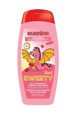 SUBRÍNA For Kids Sweety 3v1 250ml - dětský sprchový šampon s kondicionérem