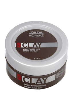 LOREAL Homme Clay 50ml - silně fixační matující hlína pro intenzivní matný efekt