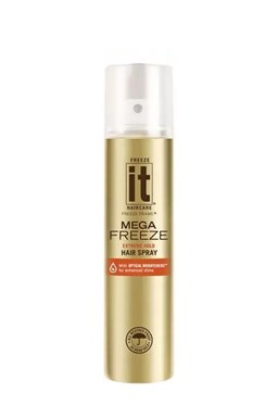 FREEZE IT Mega Freeze Hair Spray 43g - Extrémně tužící lak tzv. Zmrazovač 24hodin