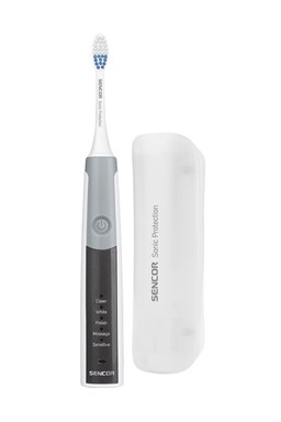 SENCOR SOC 2200SL Sonický elektrický zubní kartáček - bílo šedo černý