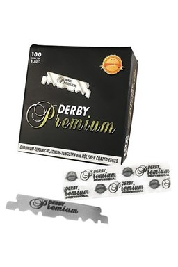 DERBY Premium Ceramic Platinum Single Edged Blades 100ks - poloviční žiletky