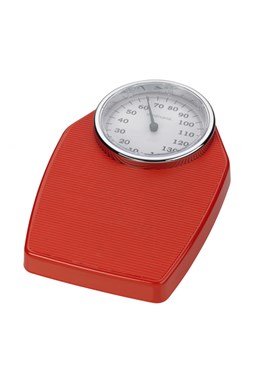 MEDISANA PS 100R Analogová osobní váha do 150kg s velkým ciferníkem - červená