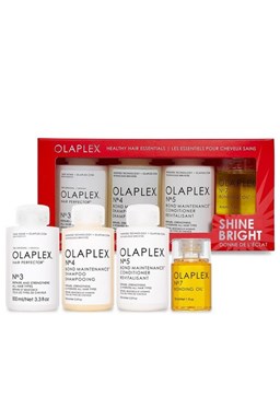 OLAPLEX Shine Bright Kit 3x100ml+1x30ml - dárková sada pro regeneraci vlasů