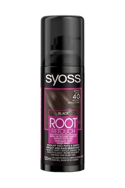 SYOSS Root Retouch BLACK 120ml - tónovací barva na odrosty ve spreji - černá