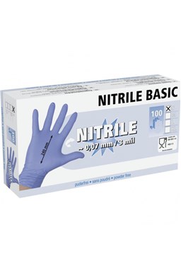 NITRILE BASIC Blu L Nitrilové rukavice pro vícenásobné použití 100ks modré - velikost Large