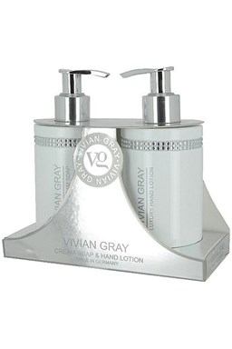 VIVIAN GRAY CRYSTALS WHITE Cream Soap + Hand Lotion 2x250ml - tekuté mýdlo + mléko na ruce