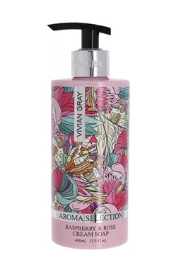 VIVIAN GRAY Aroma Selection Raspberry And Rose Cream Soap 400ml - luxusní krémové mýdlo