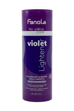 FANOLA No Yellow Violet Lightener 450g - fialový odbarvovací prášek s anti-žlutým účinkem