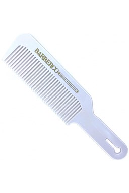 BARBERCO Clipper Comb White - bílý hřeben s ručkou na střihání vlasů