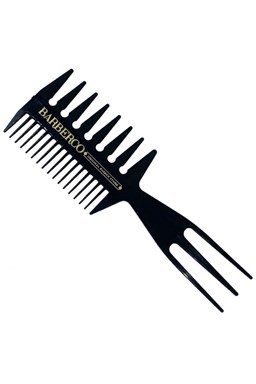 BARBERCO Three-Sided Comb Black - texturovací trojstranný hřeben na vlasy