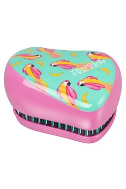 TANGLE TEEZER Compact Paradise Bird - kompaktní kartáč na rozčesávání vlasů - růžový s ptáčky