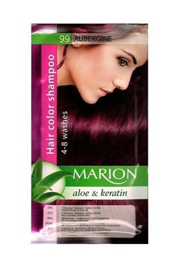 MARION Hair Color Shampoo 99 Aubergine - barevný tónovací šampon 40ml - lilek