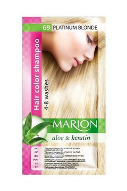 MARION Hair Color Shampoo 69 Platinum Blonde - barevný tónovací šampon 40ml - platinová blond