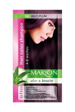 MARION Hair Color Shampoo 66 Wild Plum - barevný tónovací šampon 40ml - divoká švestka