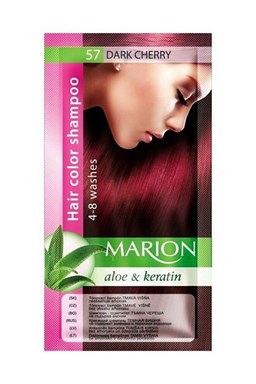 MARION Hair Color Shampoo 57 Dark Cherry - barevný tónovací šampon 40ml - tmavá višeň