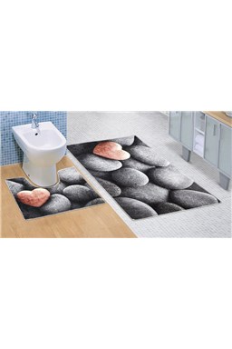 Kvalitex Koupelnová a WC předložka Tmavé kameny 3D